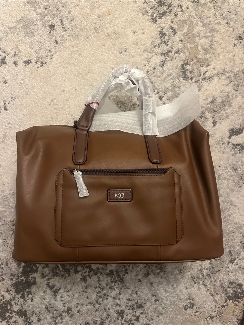 Tumi Brown Leather Travel Tote